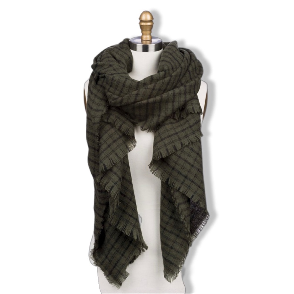 Karlie Plaid Oblong Scarf